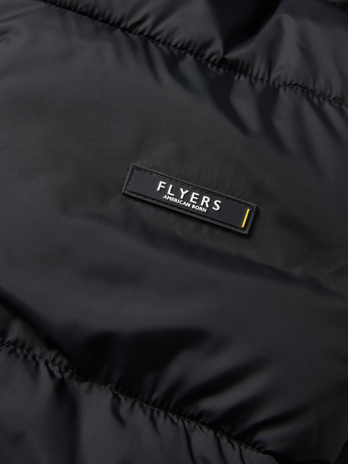 Flyers Mens Wide Baffle Puffer Jacket Black
