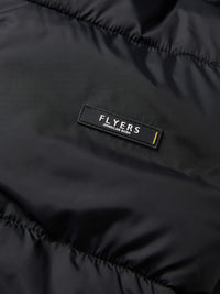 Flyers Mens Wide Baffle Puffer Jacket Black