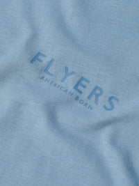 Flyers Mens Print T-Shirt Faded Denim