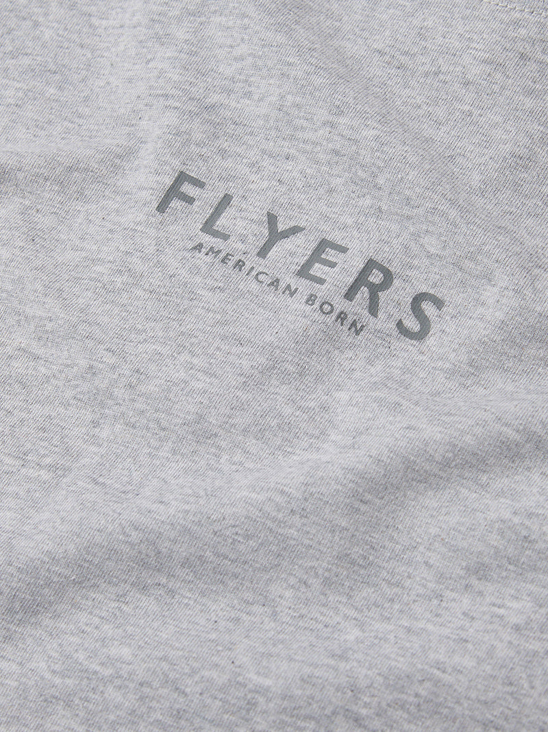 Flyers Mens Print T-Shirt Vintage Grey Heather