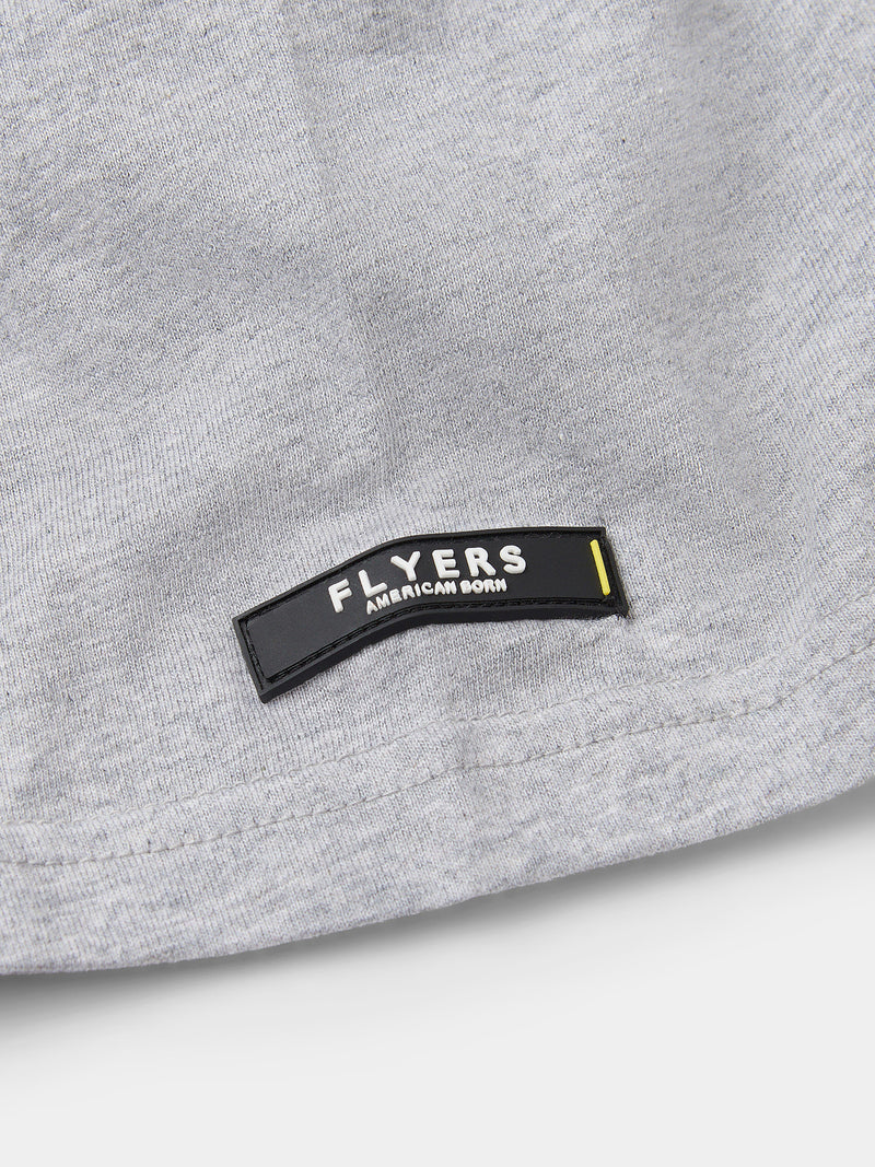 Flyers Mens Print T-Shirt Vintage Grey Heather