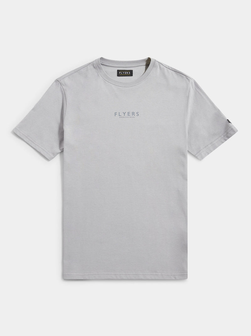 Flyers Mens Print T-Shirt Sharkskin