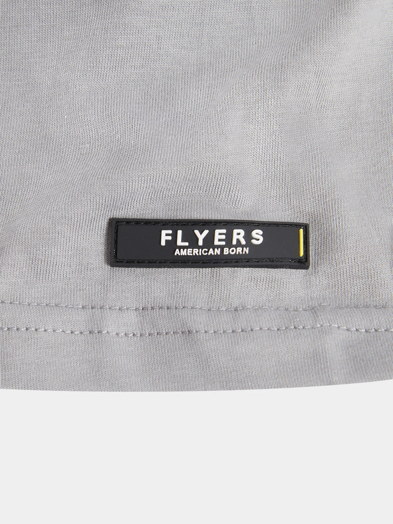 Flyers Mens Print T-Shirt Sharkskin