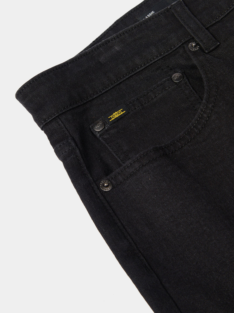 Flyers Mens Straight Fit Jeans Black Wash