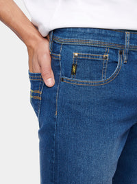 Flyers Mens Straight Fit Jeans Dark Wash