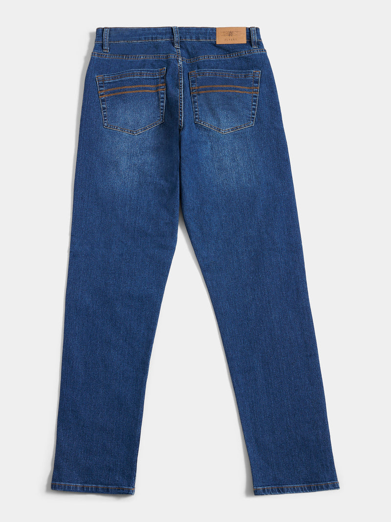 Flyers Mens Straight Fit Jeans Dark Wash