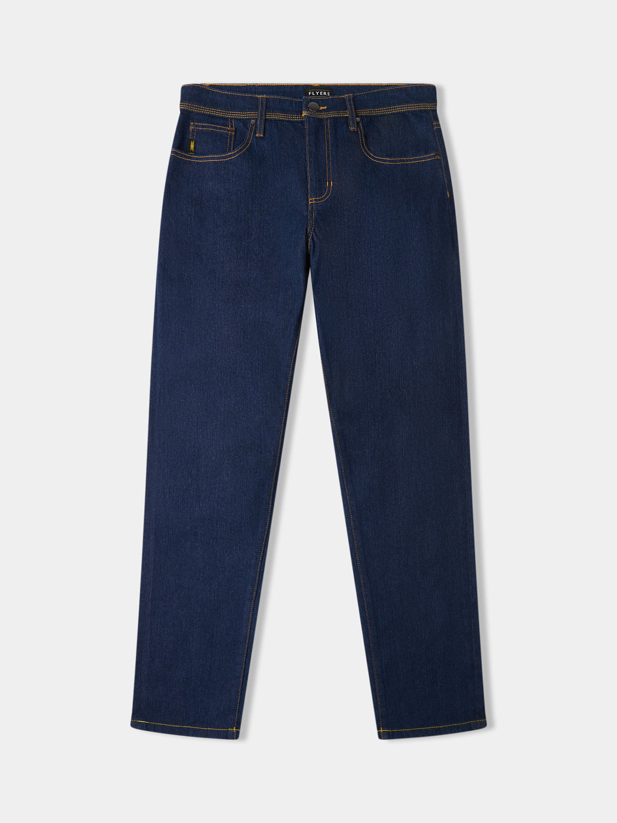 Flyers Mens Straight Fit Jeans Rinse Wash