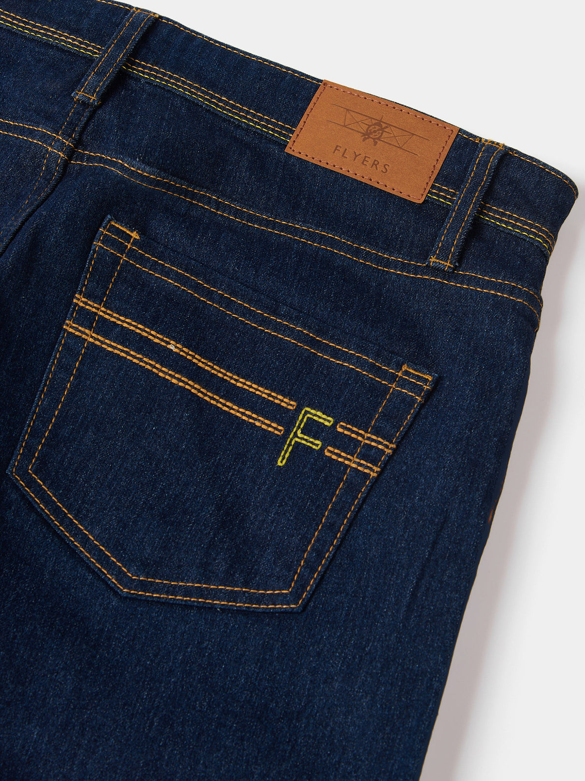 Flyers Mens Straight Fit Jeans Rinse Wash