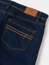Flyers Mens Straight Fit Jeans Rinse Wash