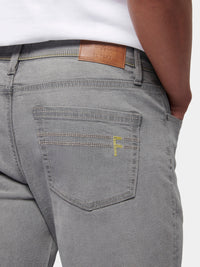 Flyers Mens Straight Fit Jeans Grey Wash