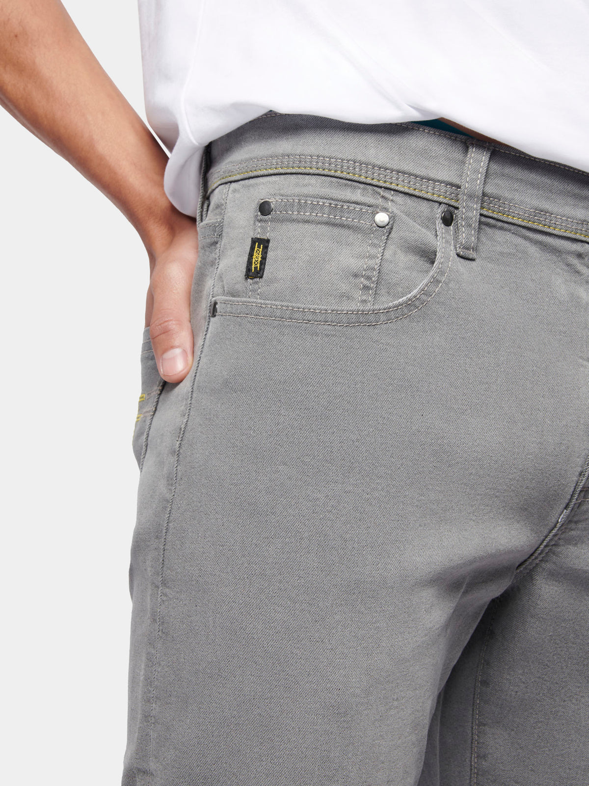 Flyers Mens Straight Fit Jeans Grey Wash
