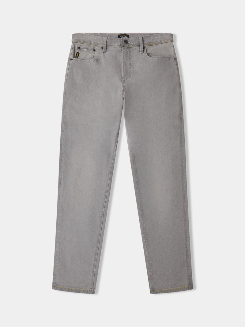 Flyers Mens Straight Fit Jeans Grey Wash