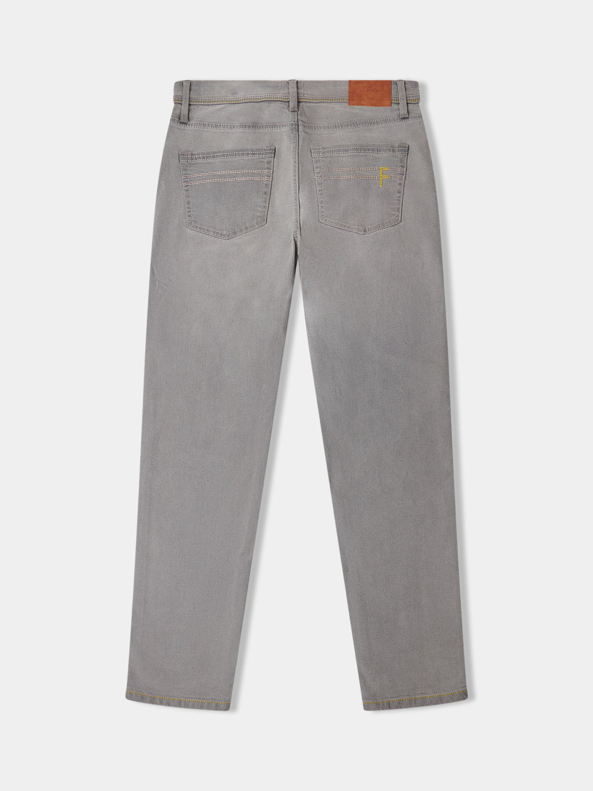 Flyers Mens Straight Fit Jeans Grey Wash